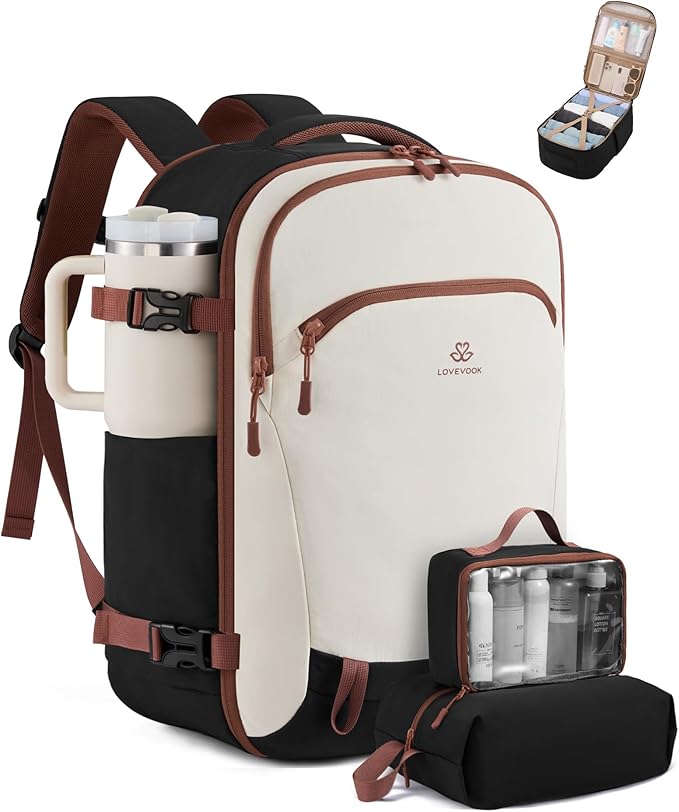 LOVEVOOK 50L Travel Backpack for Women, Airline Approved Carry On Backpack by LOVEVOOK
