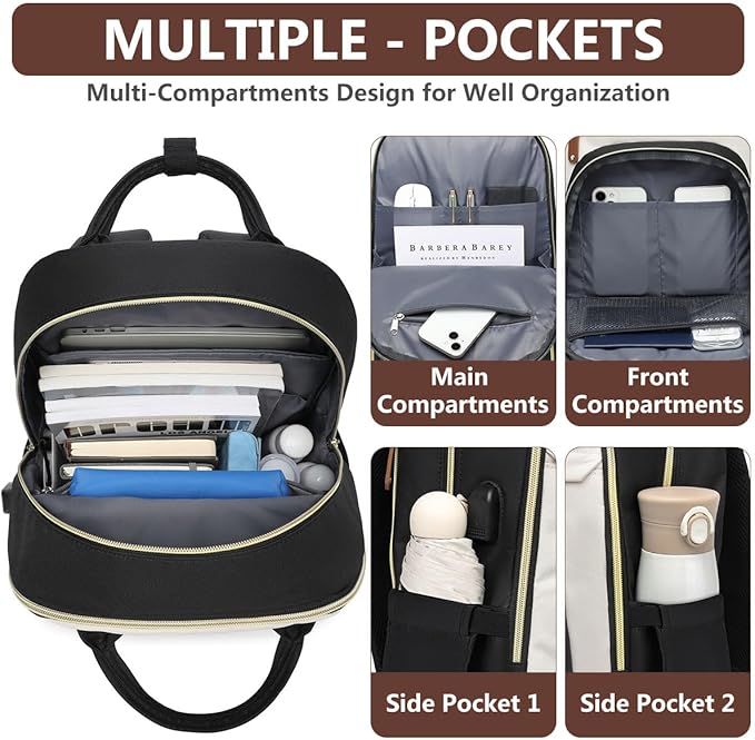 Laptop Backpack for Women College Bookbag - Image 3