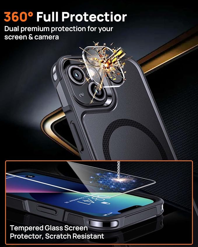 Lanhiem Magnetic for iPhone 13 Case, 2 Pack 10 FT Military Drop Protection - Image 3