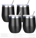 12oz/4 Pack Wine Tumbler Glasses by YEBTSLife