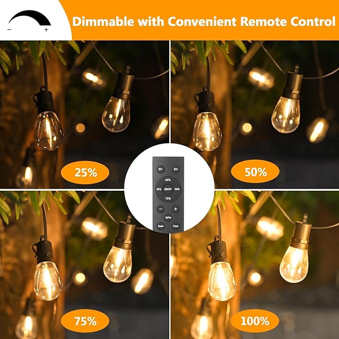 Outdoor String Lights Waterproof, 200FT LED Patio Light - Image 2