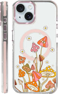 Case for iPhone 13/14, Retro Mushroom Sunflower Phone Case Design，for Women by Toulas