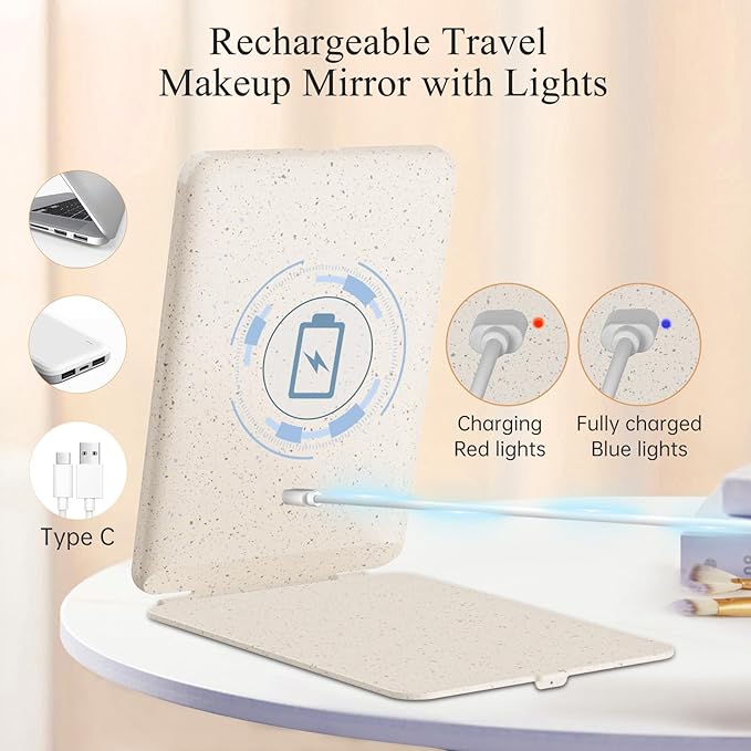 FUNTOUCH Rechargeable Travel Makeup Mirror - Image 2