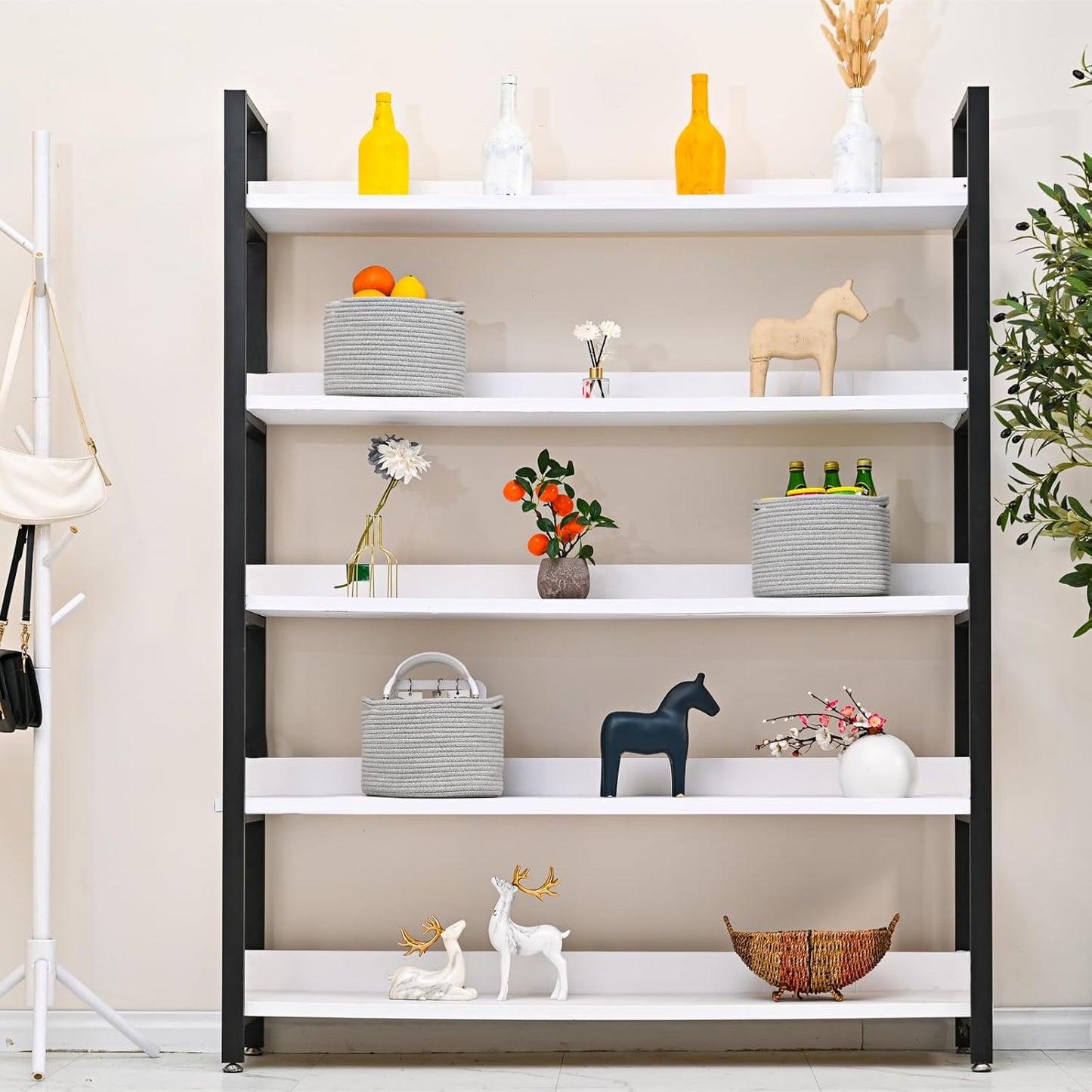 Small Storage Baskets for Organizing, Organizer Baskets for Shelves, Small Woven Basket for Storage, Cute Basket for Gifts Empty, Soft Cotton Rope Baskets, 9.7"×9.7"×7" (3 Packs) Grey