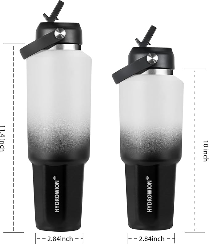 HYDROWION 40 oz Insulated Water Bottle, Car Water Bottle Holder - Image 6