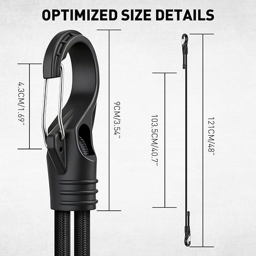 8-Piece 48-inch Adjustable Bungee Cords - Image 2