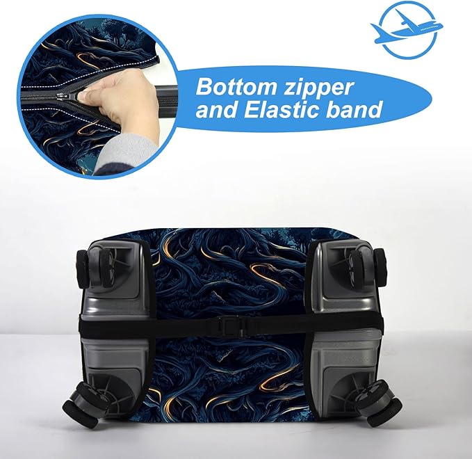 Luggage Cover Protector for 26-28 Inch Suitcases, TSA Approved Elastic Travel - Image 5