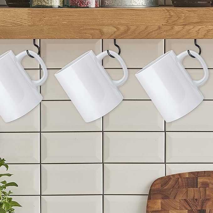 Cup Screw Hooks, 1-1/2 inch Vinyl Coated Ceiling 45 Pack Screw in Hooks Plant - Image 7