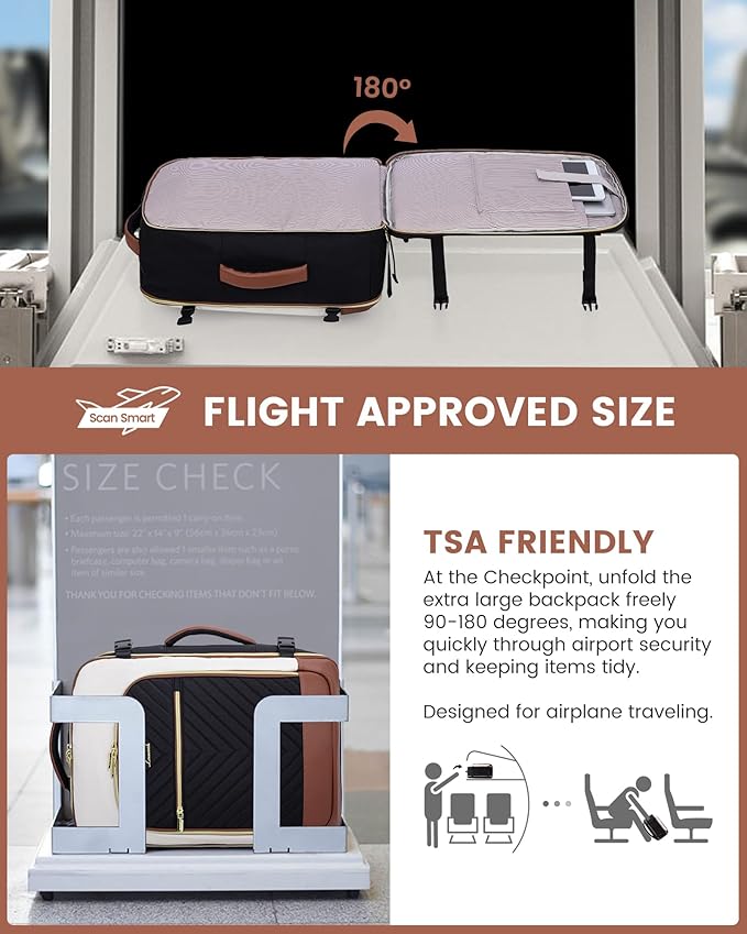 LOVEVOOK Large Travel Backpack for Women, TSA Carry on Backpack for Airplanes - Image 2
