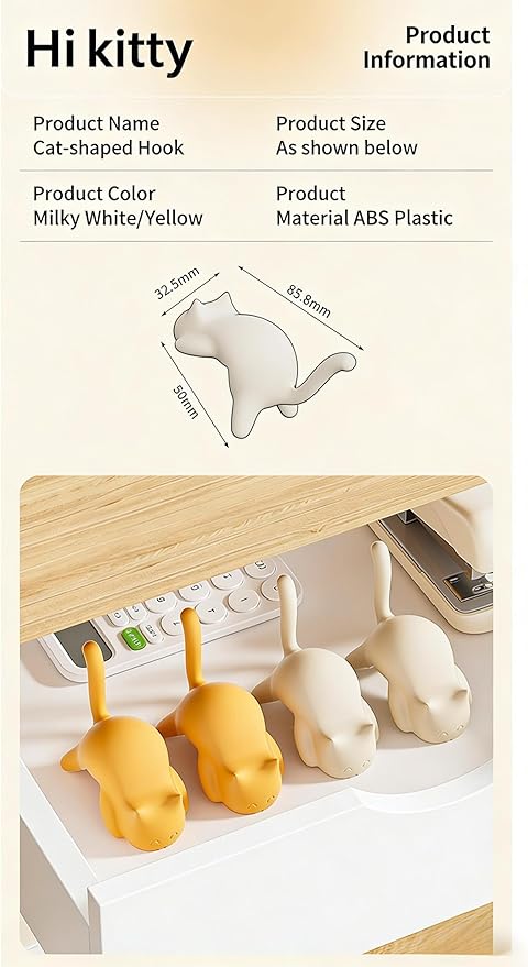 Cat Desk Hook for Kids - Image 7