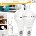 MagixPro Remote Rechargeable Light Bulbs, USB & Socket Charging, 1800mAh Battery by Neporal