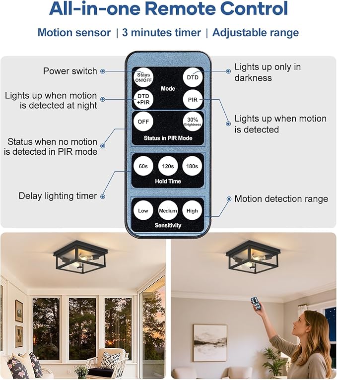 Motion Sensor Outdoor Ceiling Light - Image 6