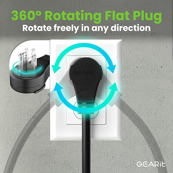 GEARit 100 Ft Extension Cords 16/3 Gauge 360° Rotating Plug Outdoor/Indoor SJTW - Image 7
