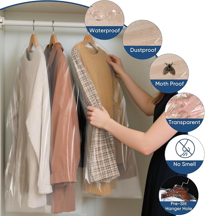 100 Pack 23.6"x40" Garment Bags - Image 4
