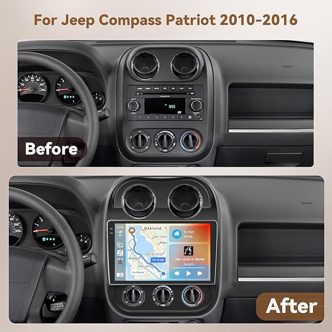 for Jeep Compass Patriot 2010-2016 Android 15 Car Stereo, Hikity 10'' in-Cell - Image 2