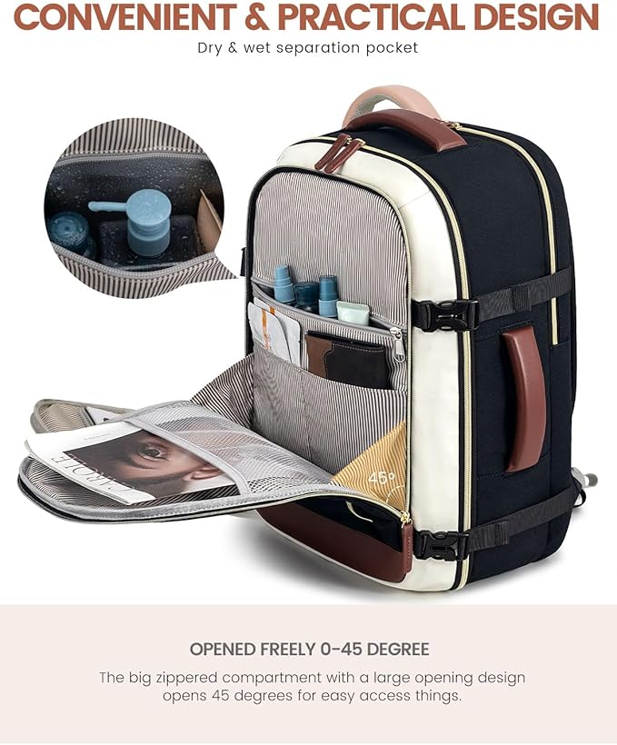 LOVEVOOK Travel Backpack For Women Flight Approved, 50L Carry on Backpack for - Image 8