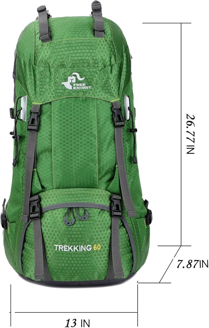 Bseash 60L Waterproof Hiking Camping Backpack - Image 2