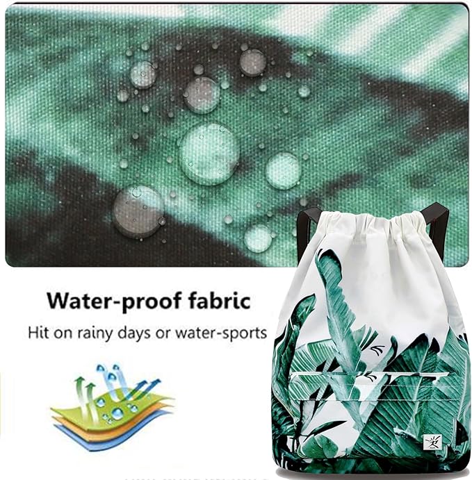 Waterproof Drawstring Bag, Gym Bag Sackpack Sports Beach Backpack - Image 3