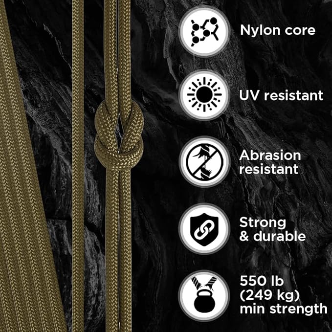 TECEUM 5/32" Paracord Rope 1000 – 1000ft / 200ft / 100ft / 50ft – Tactical - Image 3