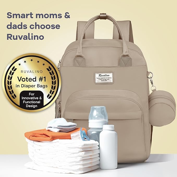 RUVALINO Diaper Bag Backpack-Multifunction Baby Travel Bag - Image 7