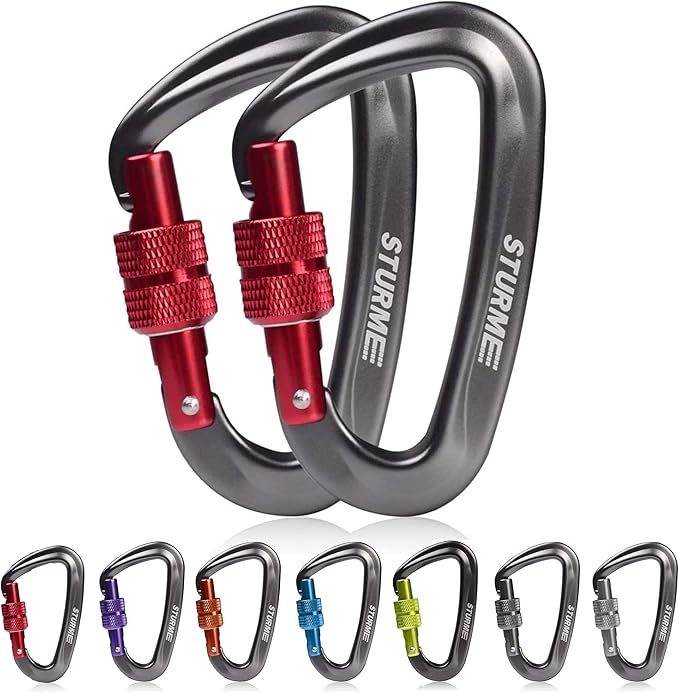 STURME 12kN Heavy Duty Locking Carabiner Clips by STURME