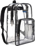 K-Cliffs Large Transparent Backpack Clear Heavy Duty School Bag Durable Student by K-Cliffs