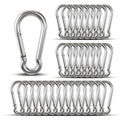 Small Carabiner Clip Hooks, Galvanized Iron Spring Snap Hook Fits Camping Hiking by KINLINK