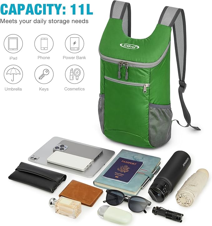 G4Free Lightweight Packable Hiking Backpack - Image 7