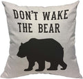 TKS MITLAN Don't Wake The Bear Decorative Pillow Covers Cool Animal Bear Black by TKS+MITLAN