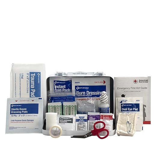 First Aid Only 91323 ANSI A 2021 and OSHA Compliant First Aid Kit, 10-Person by FirstAidOnly