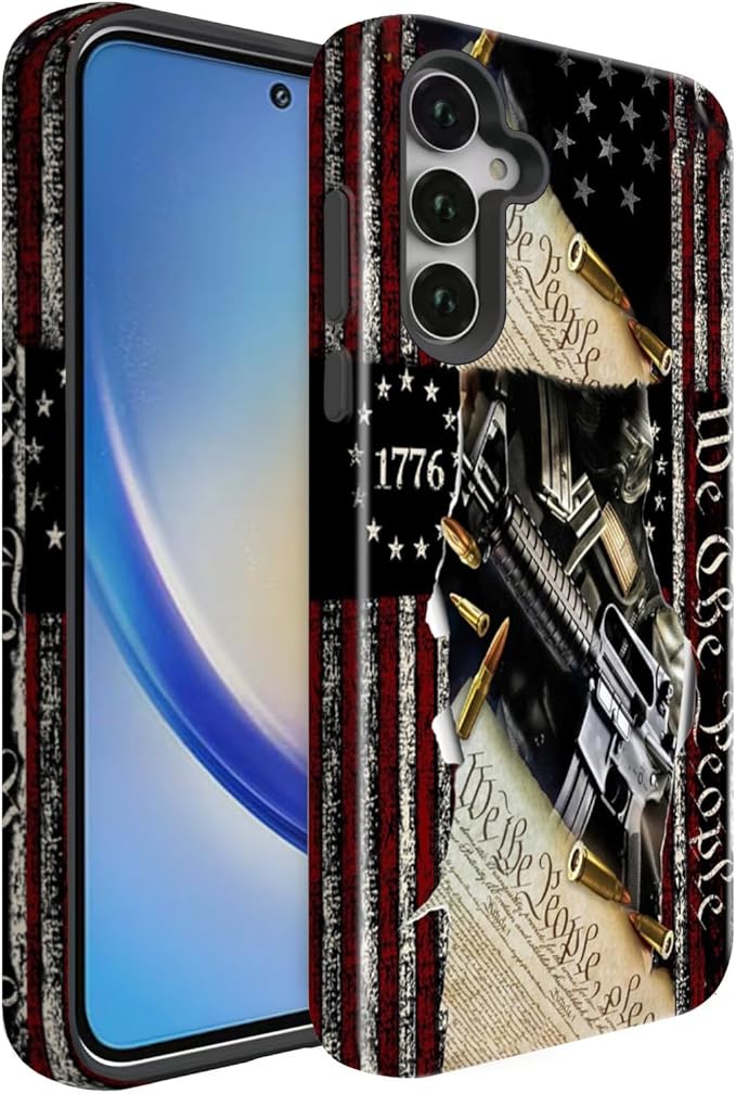 Compatible for Samsung Galaxy S24 Ultra 5G Case, Dual Layer Heavy Duty 2 in 1 by BSMOSPER