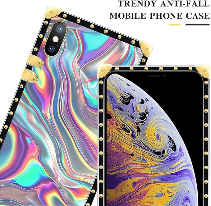 Compatible with iPhone Xs Max Case, Holographic Abstract Iridescent Textures - Image 4