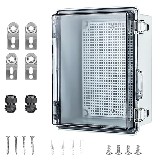 Large Waterproof Electrical Junction Box, IP67 Waterproof Clear ABS Plastic by IGEYAPA