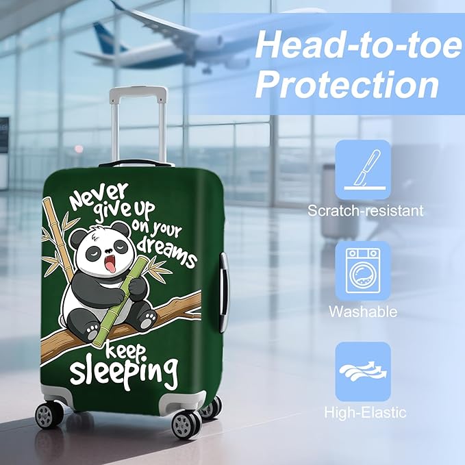 ANNA QUEEN Cute Sleeping Panda Luggage Cover-Stretchable, Water Resistant & - Image 2