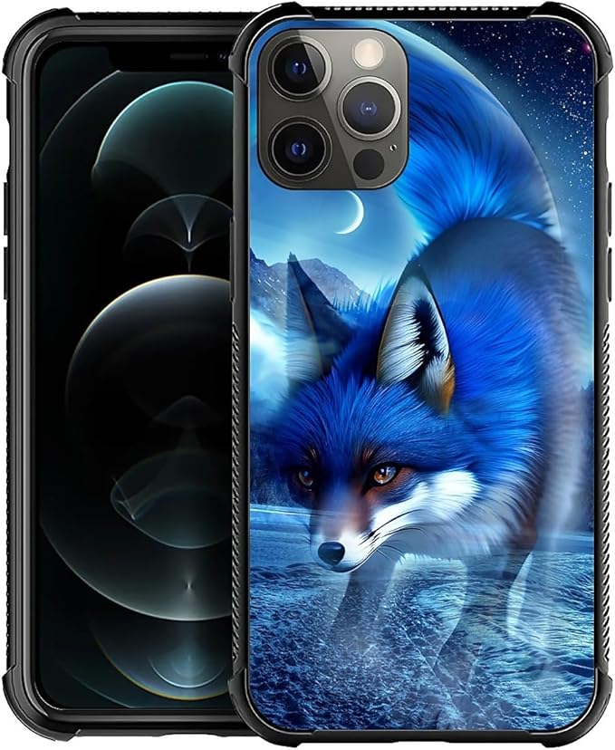 for iPhone 11 Pro Case, Snowy Mountain Fox Lake Pattern Graphic Design Girl Boy by FKBRCL4U