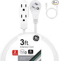 GE 3-Outlet Flat Extension Cord 3 Ft Grounded Extension Cord by GE