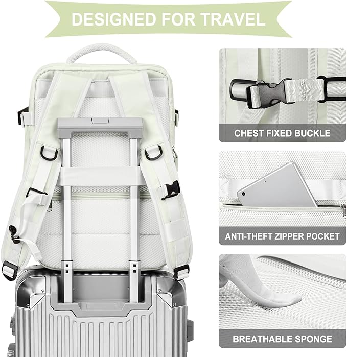 WONHOX Large Travel Backpack Carry on Flight Approved Laptop Work Business - Image 5