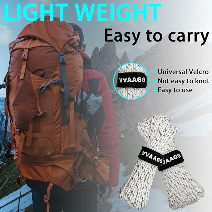 VVAAGG Reflective Paracord Rope 100FT, 7 Strand Nylon para Cord Lanyard Utility - Image 5