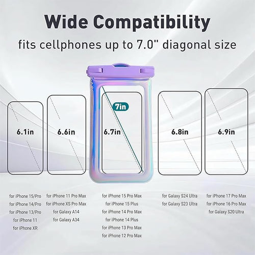 2 Pack Foweroty Floatable Waterproof Phone Pouch Case - Image 2