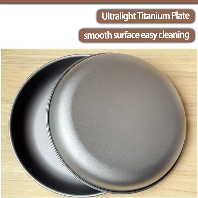 7.5Inch Titanium Plate With Knife Fork Spoon Set Of 4 - Image 4