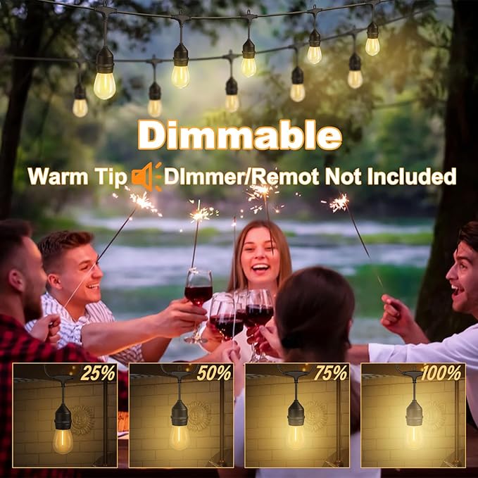50FT LED Outdoor String Lights - Image 7