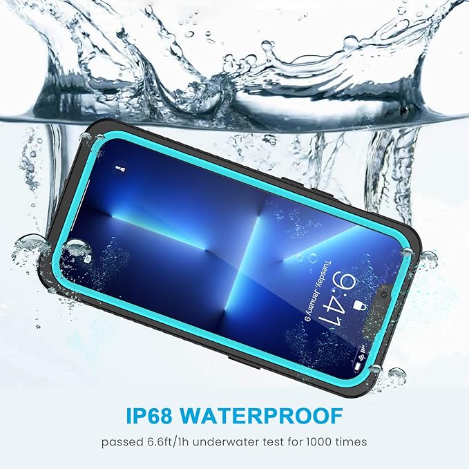 Lanhiem for iPhone 13 Pro Max Case, IP68 Waterproof Dustproof Shockproof Cases - Image 3