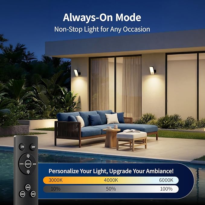 TANBABY 12000mAh Wireless Motion Sensor Outdoor Lights, Rechargeable Battery - Image 5