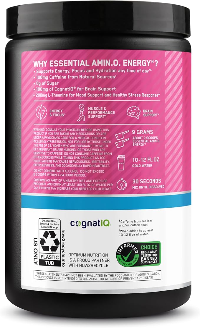 Optimum Nutrition Amino Energy Powder Plus Focus, - Image 11