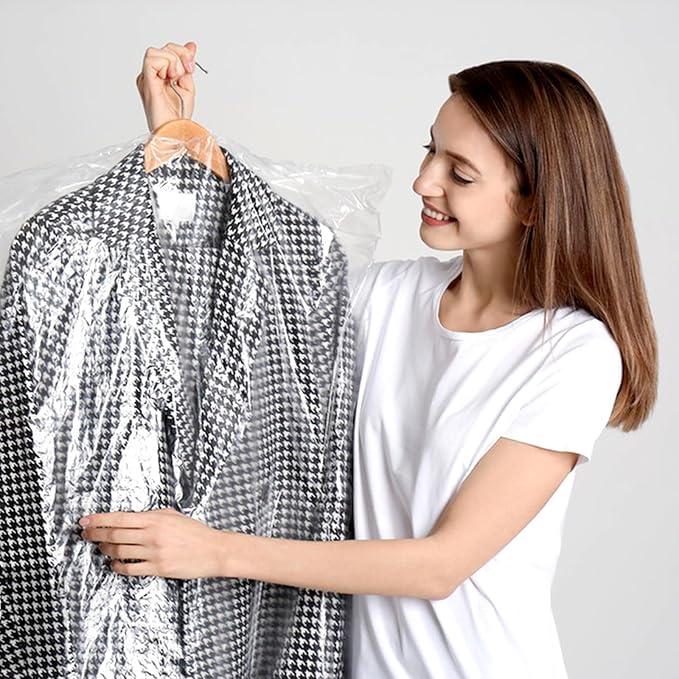 90 PCS Dry Cleaner Bags Plastic Clear 51 Inches, Garment Bags - Image 5