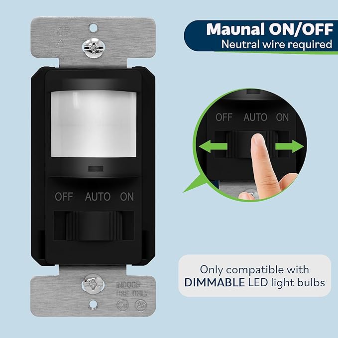 TOPGREENER in Wall PIR Motion Sensor Light Switch, Occupancy Sensor Switch - Image 4
