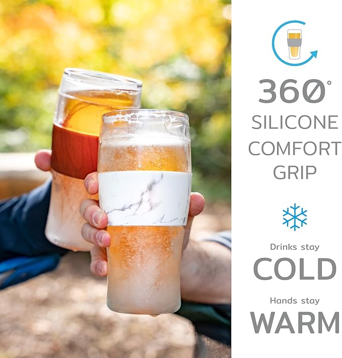 Host FREEZE Beer Glasses, Frozen Brew Mugs, Freezable Pint Glass Set, Insulated - Image 4