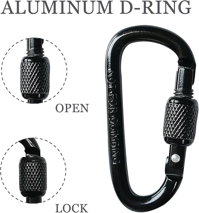 YUCHIYA 8 Pack D-Shape Carabiner Clasp - Image 3
