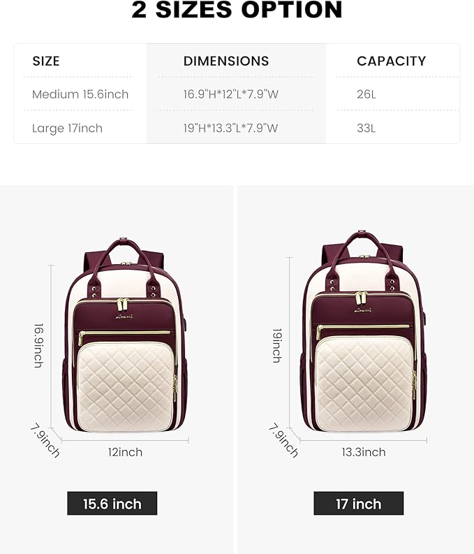 LOVEVOOK Laptop Backpack for Women, Fashion Travel Work Commuter Backpack Purse - Image 8