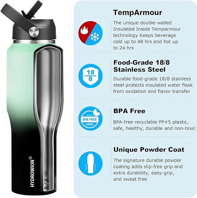 HYDROWION 40 oz Insulated Water Bottle - Image 3